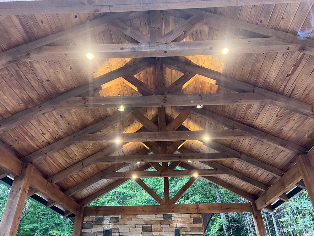 backyard pavillion rafters