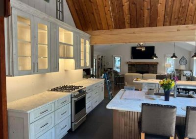 full kitchen remodel with lighted cabinets