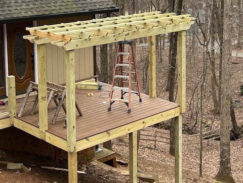 second floor balcony pergola